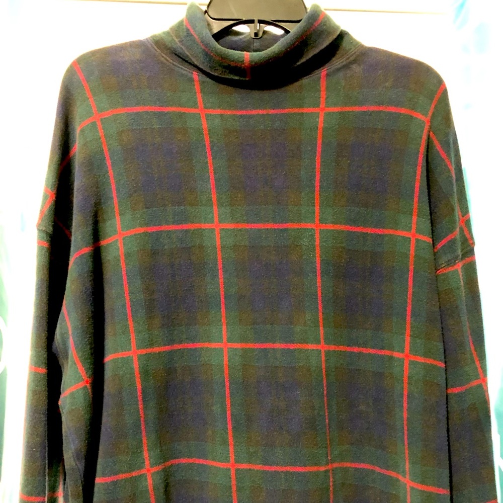 BRITCHES VINTAGE ORIGINAL PLAID TURTLENECK  SIZE XL